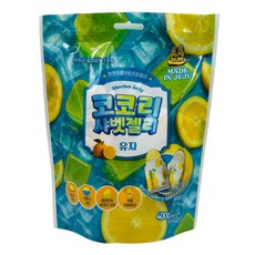 제주 코코리 샤벳젤리 유자 콜라겐 비타민C 저칼로리 간식, 400g, 1박스