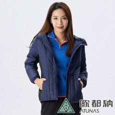 登山屋女款MORE MORE HOT石墨烯纖維保暖外套A1GA2233W深藍，輕量保暖透氣舒適