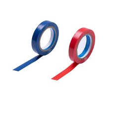 오버그립 테니스 라켓 그립 교체 소모품 2 롤 0.39인치 x 11야드 파란색 및 빨간색 마감 테이프 PVC 비닐 랩 배드민턴용 엑스트라 액세서리, Blue and Red