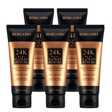 베르가모 리얼 골드 콜라겐 필오프팩 100ml 피지 제거 얼굴 모공 청소 블랙헤드 피부결개선 모공축소 피부광채 모공 노폐물 각질 제거 모공팩, 1개입, 5개