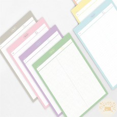 온빛마켓 메모패드 B5 이쁜메모지, 그리드 웜그레이