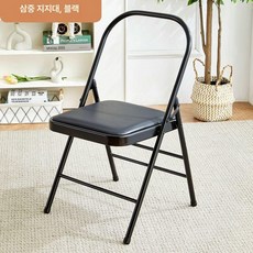 요가 의자 휴대용 접이식 PU 표면 필라테스 전문용 스트레칭 보조기구 소도구 운동 전문가용용품, 1개, 트리플 블랙 두꺼운 1 4mm 전문가용