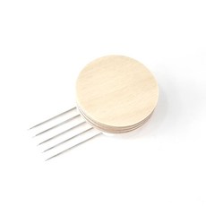 국내제작 자작나무 원목 우드 꼭꼬핀 벽지핀 다용도 벽걸이, 1개, 원목색상