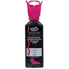 튤립 입체 패브릭 페인트 35밀리리터-퍼피-블랙 Tulip Dimensional Fabric Paint 1-1/4 Ounces-Puffy-Black, 1.25 Fl Oz (Pack of 1), Puffy Black