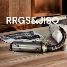 RRGS Dio 排氣管 JISO G21-P15 加大靜音管 碳纖維護片, 1個