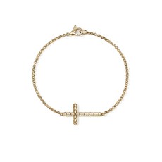 존하디 JH 에센셜 크로스 14K 옐로 골드 브레이슬릿