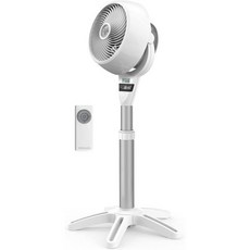 가변 속도 제어 기능이 있는 보네이도 5303DC 에너지 스마트 소형 공기 순환기 팬 흰색 중간 크기, Modern