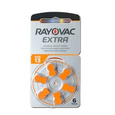 電池哥 助聽器電池 英國 RAYOVAC 鋅空氣電池, 1個, PR48(13)橘色