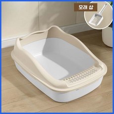 코어스 아깽이용 평판형 고양이 집사 화장실 모래삽 포함 bbr+O5x2BP, 1개, 단일