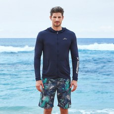 에어워크 에어워크서프 남성래쉬가드세트 집업+트렁 YAWe5016_NV+YAWe0902