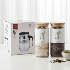 운남보이차 유리병 티백 티포트 선물 세트 새학기 행사