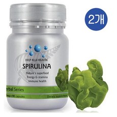 딥블루헬스 스피루리나 500mg 캡슐 90정 2개 DEEP BLUE HEALTH Spirulina, 딥블루헬스 스피루리나 500mg 캡슐 90정 2개 DE