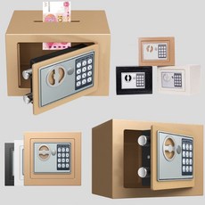 키밍 미니 비밀금고 현금보관함 저금통 가정용 사무실 tnd*221RB, 골드-지폐형