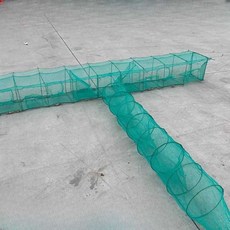 대형 지네통발 긴통발 어장 그물망 채집통, 4.6m 15절 30x30cm 프레임 전체매듭