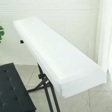 전자 피아노 키보드 커버 방수 접이식 음악용 탄성 보호, 02 L, 01 White
