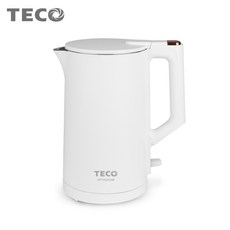 TECO 東元 316不鏽鋼雙層防燙快煮壺 XYFYK1513W 1.5公升大容量 快速沸騰, 白色