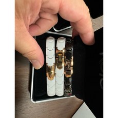 KOTO 陶瓷鍺磁健康手鍊 限量 顏色款式請先聊聊提問 日本熱賣 經典子彈限量款手環 開運金品牌扣環 磁石氣場能量保健, 白, 1個