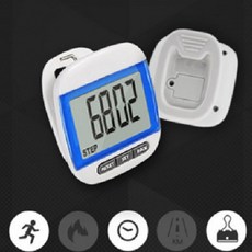 시계기능 BIG 측정 칼로리 정밀 PT 클립형 LCD 만보계, 1개, 블루