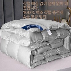 구스이불 이불 겨울 두꺼운 한파용 폴란드 호텔침구 힐튼, 그레이