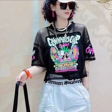 이지로지엑스 망사 디디댄스복 무대의상 에어로빅 크롭티셔츠 줌바웨어 줌바닷컴 댄스의상