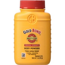 Gold Bond 탤크 프리 바디 파우더 메디케이티드 4병 29ml, 4개, 28g