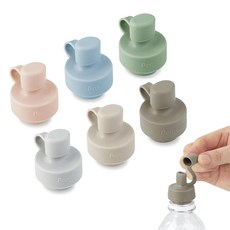 PandaEar 6팩 업데이트된 실리콘 물병 캡 흘림 방지 젖병 상단 어댑터 만 3세 이상 용 BPA 프리 및 누출 - 멀티컬러, PandaEar 6팩 업데이트된 실리콘 물병 캡, 유아
