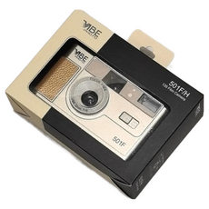 VIBE 501F 復古底片相機 膠卷相機 135軟片 內建閃光燈 現貨贈電池, 流沙金-Sandy gold (贈電池),vetokam400度 彩色27張