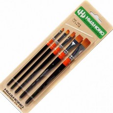 화방용 구성붓 세필붓 세트 5본 평붓 수채화용