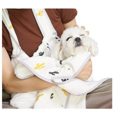 애견 타월 강아지 앞치마 목욕 gift, 1개, 선인장