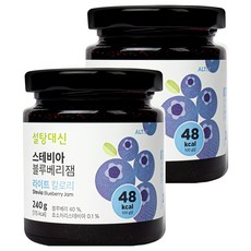 설탕대신 스테비아 저당 블루베리잼 소비기한 26년7월 할인가, 240g, 2개