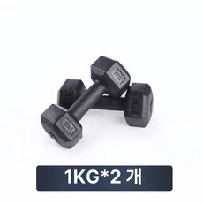 10키로덤벨 10키로아령 10kg 2개 크롬덤벨 세트 홈짐 크롬 크롬아령 덤벨, 블랙 2KG 1kgx2, 육각형 친환경 고정 덤벨, 1g