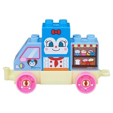 반다이(BANDAI) 블락랩 연결! 넓어진다! 탈것 블록 시리즈 코킨짱과 베이커리 왜건 가! 호빵맨