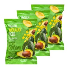 웰루츠 냉동 아보카도 다이스, 3개, 500g