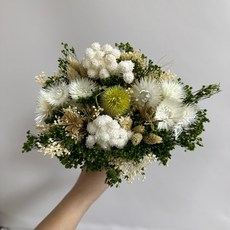 義大利花束 生日禮物 玫瑰乾燥花 永生花 不凋花 情人節送禮, 雙色深綠