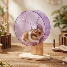 지피코 원목 다람쥐 햄스터 피그미 쳇바퀴 21cm, 1개, 퍼플