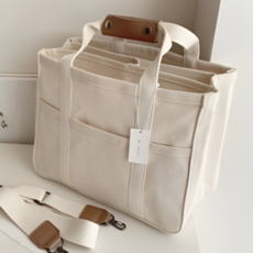 베리버터 가벼운 토트백 넉넉한 기저귀가방, 1개, 베이지