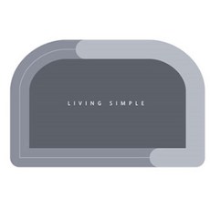 폭신한 욕실 규조토 발매트, 반원, 1개, 반원