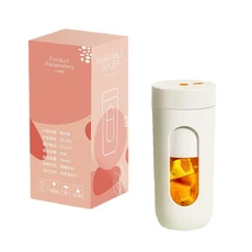 자동차 과일 Juicer 블렌더에 대 한 미니 얼음 분쇄기 컵에 충전식 USB 전원 핸드, 01 하얀색