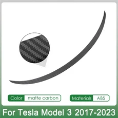 Model3 Highland 2025 Tesla 3 Y 2017-2024 용 뒷 트렁크 스포일러 액세서리 탄소 섬유 ABS 윙 립 자동차, 06 ABS 3 carbon matte