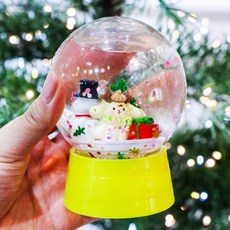 SANS 크리스마스 눈사람 스노우볼 DIY 만들기 세트, [4.노랑이]