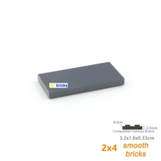 20개 DIY 피규어 벽돌 매끄러운 2x4 교육용 창의적 크기 87079와 호환 14세 이상용 플라스틱 장난감, 30 20pcs dark grey