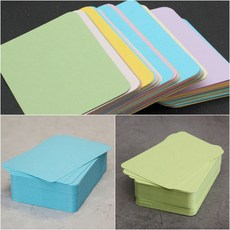 1+1 총200매 카드 메모지 100매 심플 메모 미니 단어장 다꾸 메모잇, 스카이+그린