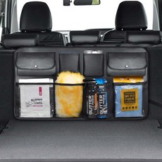 PEACEMOTORS 直立式SUV後車廂收納袋, 黑色