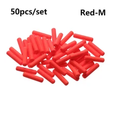 낚시 폼 플로트 볼 타원형 비즈 경량 표시기 물고기 콩 액세서리 가방 당 50 개, Red M