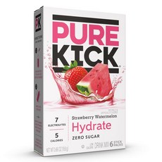PURE KICK 수분 보충 음료 믹스 딸기 수박 36팩, 1개, 36개입, 1g