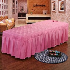 미용베드커버 피부관리실 이불 뷰티 침대 커버 침대보 구멍 바디 마사지 시트, 60x180cm, Red bean paste