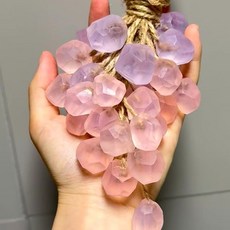 DIY星星葡萄造型香皂掛件 汽車裝飾 孕婦嬰兒適用 精油香氛手工皂, 1個, 水晶葡萄串香皂材料包