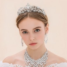 큰손할인 웨딩티아라 신부 브라이덜샤워 사진촬영 프린세스 왕관 웨딩소품 파티 악세사리 헤어
