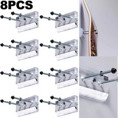 스케이트보드 벽 마운트 롱보드 데크 행어 디스플레이 스탠드 보관 거치대 랙 실내 플로팅 보관 1-5 개, 5)8pcs