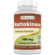Best Naturals 優質納豆激酶植物膠囊 100mg, 90顆, 1罐